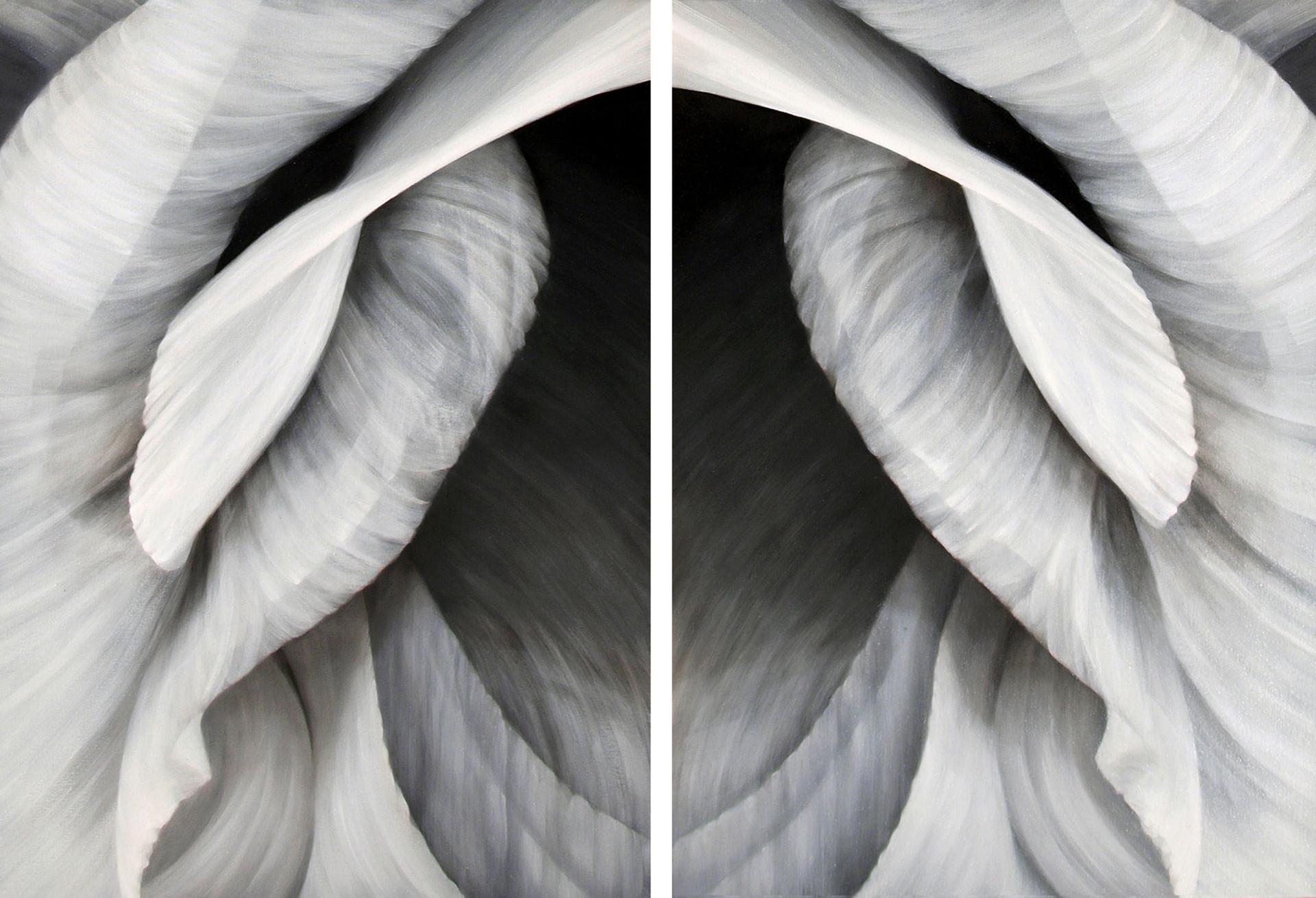 Deborah Bigeleisen - Senza titolo n. 30, dittico (vista verticale), Pittura 2012