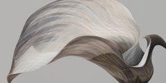 Grey and Beige Natural Bird-Untitled 35   35 X 70