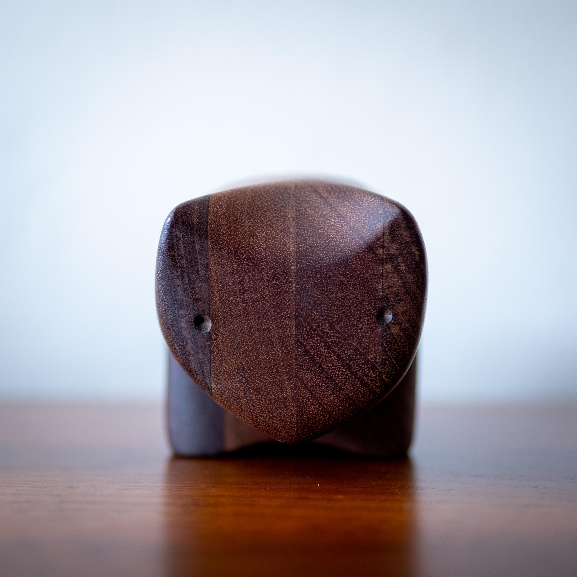Mid-Century Modern Deborah Bump Handcrafted Wood Cat Ring Box