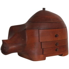 Deborah D. Bump Rhino Jewelry Trinket Box, Schmuckkästchen