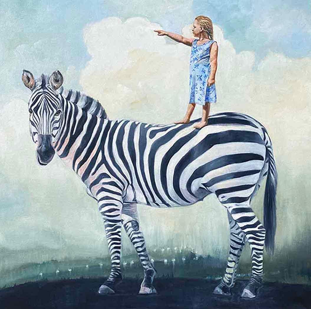 Deborah Davidson Animal Painting - Forward