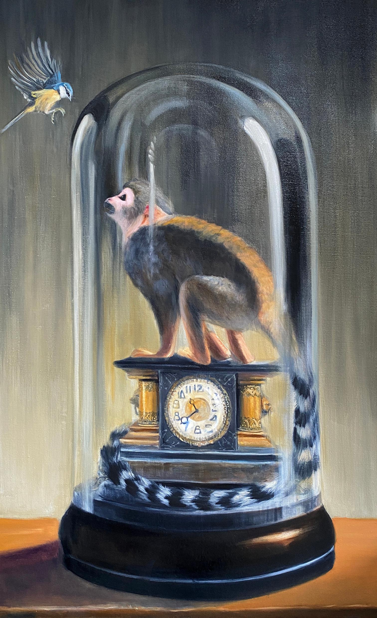 Deborah Davidson Animal Painting - Time - It Takes So Long and It Goes So Fast