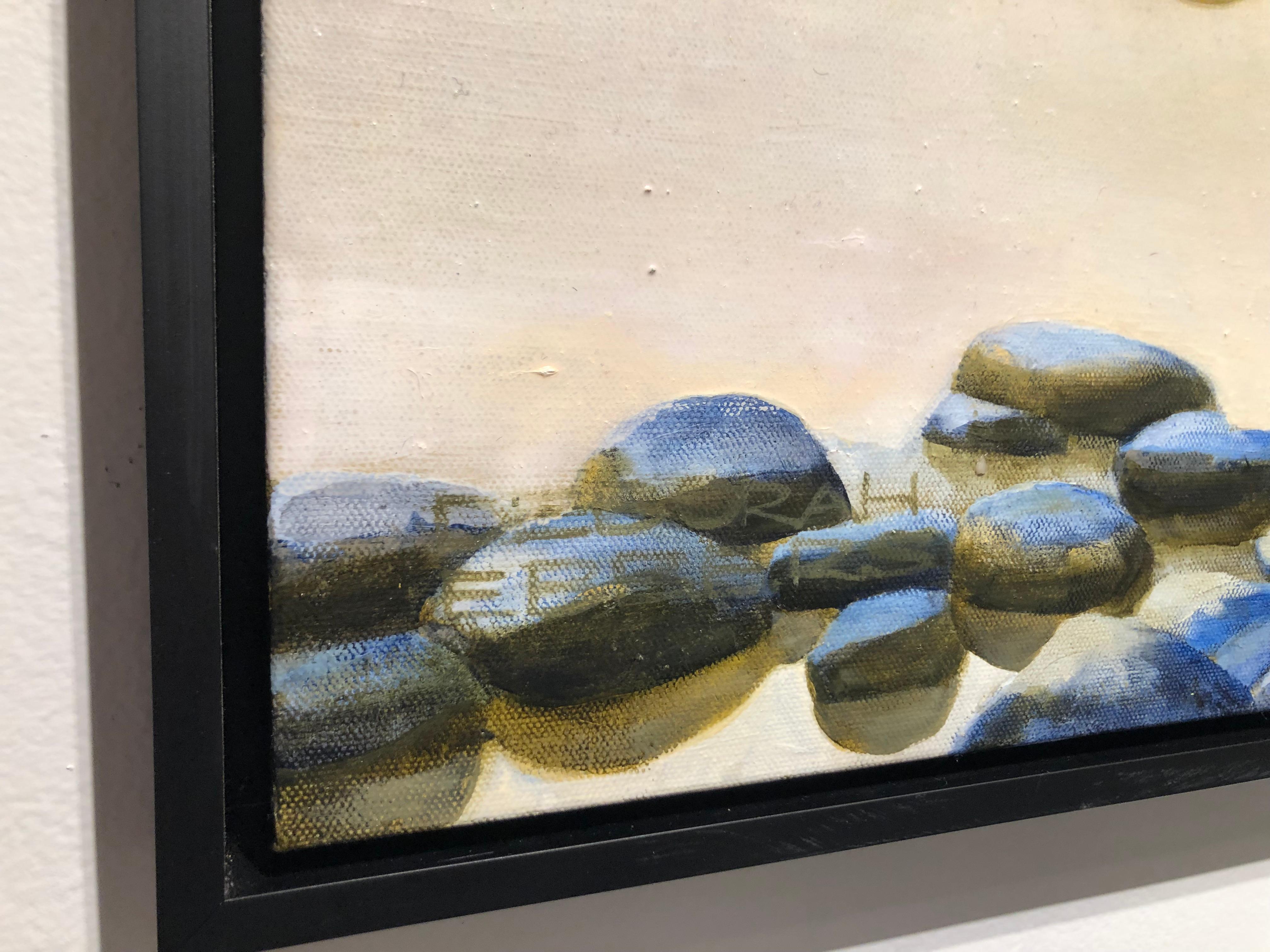 Song of Stones, Rocky Beach of Northern Michigan, Original Oil on Canvas 2