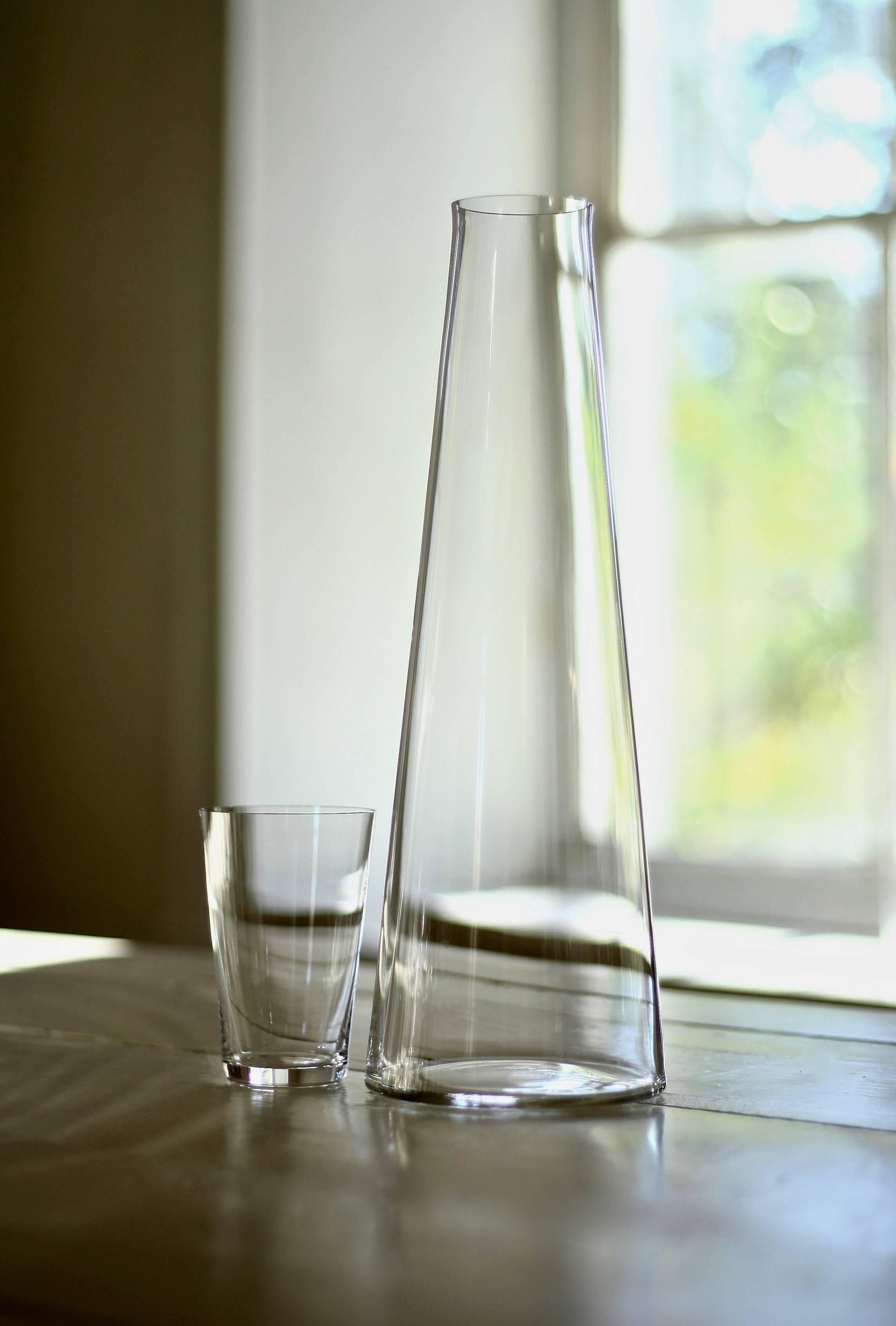 Deborah Ehrlich Crystal Water Decanter for Blue Hill at Stone Barns For Sale 1