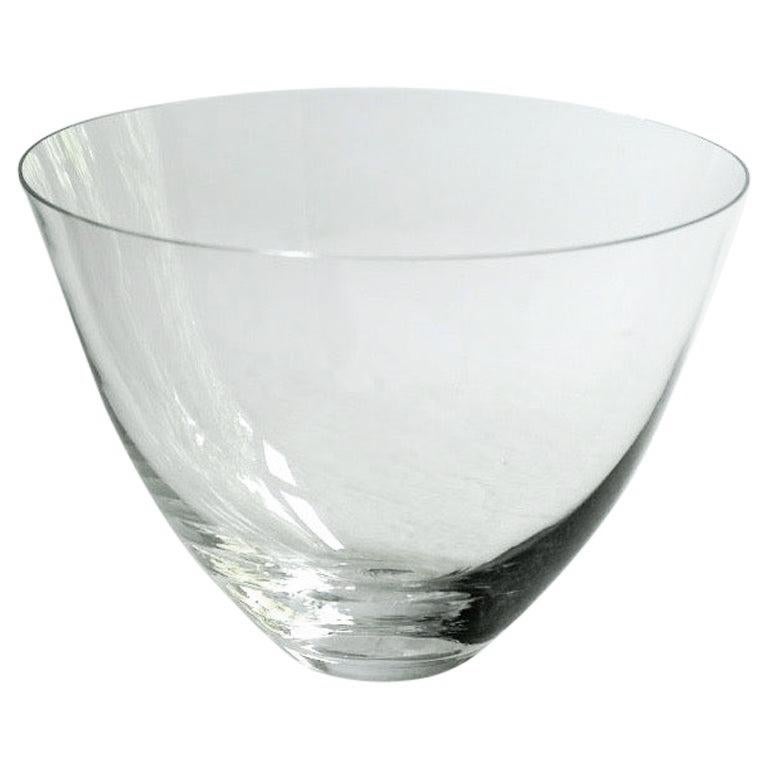 Deborah Ehrlich Small Crystal Bowl, Hand Blown in Sweden For Sale