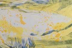 Deborah Freedman, "Watershed #14", monoprint, paesaggio giallo