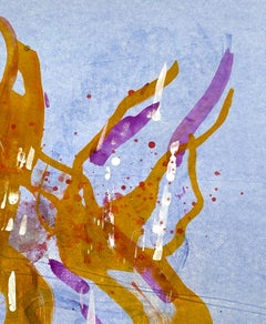Deborah Freedman, "Watershed #18", monoprint, paesaggio astratto