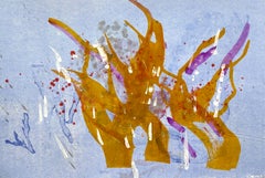 Deborah Freedman, "Watershed #18", monoprint, paesaggio astratto