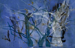 Deborah Freedman, „Watershed #6“, Monoprint, blauer Baum