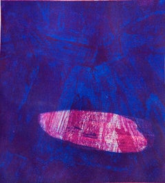 Deborah Freedman - "Shandaken 3", abstract landscape etching, Catskills moutains, blue, pink, pond. "Shandaken 3", abstract landscape etching, Catskills moutains, blue, pink, pond.