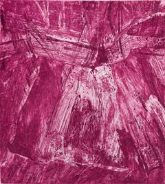 Shandaken Five , Catskill mountain abstract landscape print, magenta, pink.
