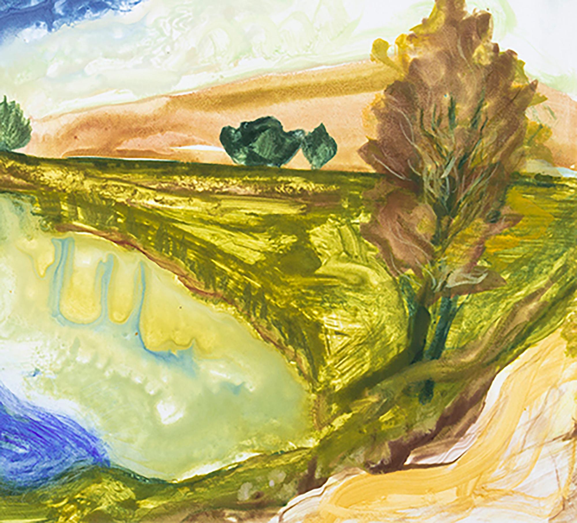 Stille Wasser #5 (Beige), Landscape Print, von Deborah Freedman