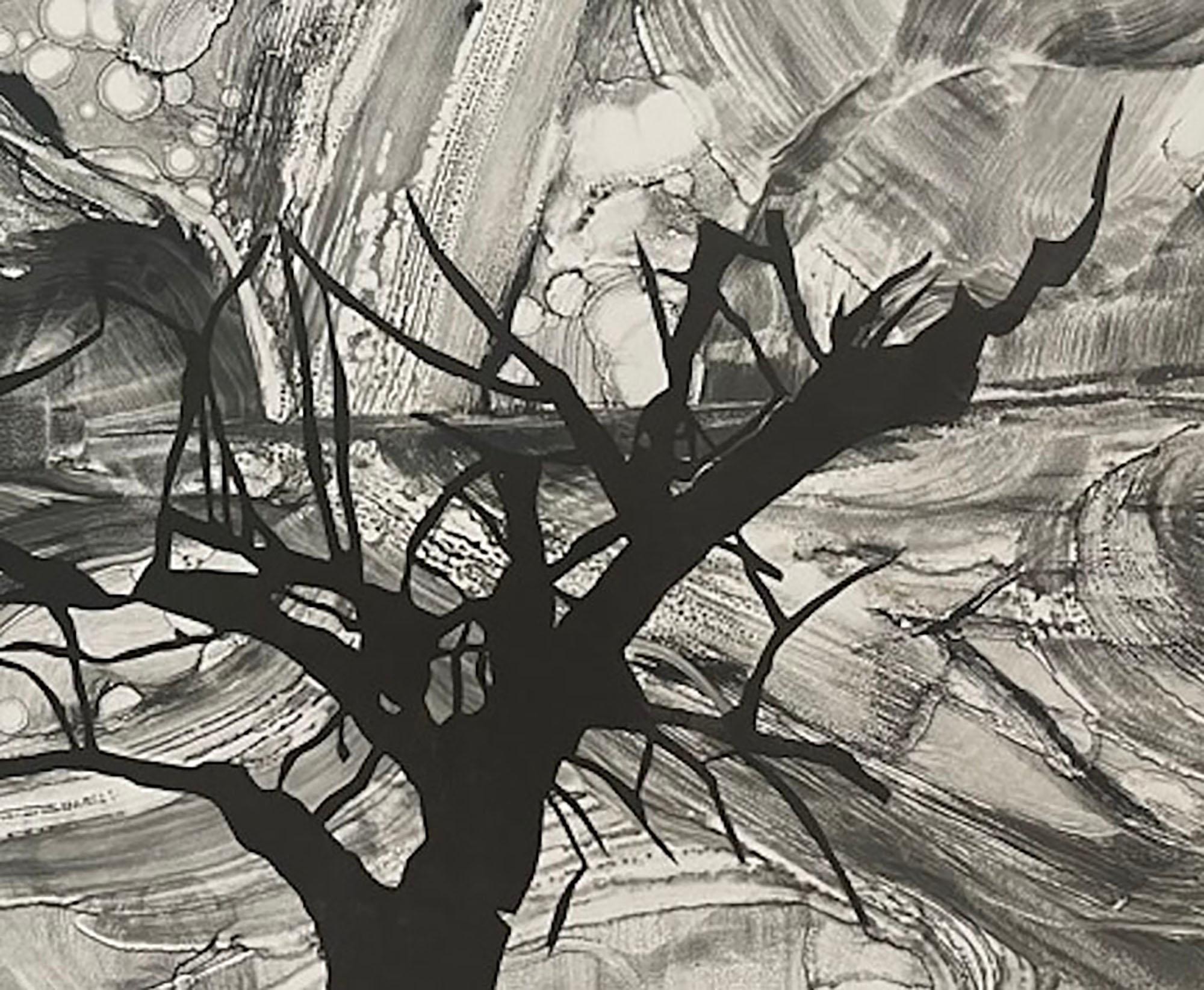 Watershed #12 - Gray Landscape Print by Deborah Freedman