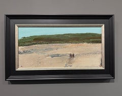 Deborah Hill, "Along for the Ride", Abstract Horse in Landscape Oil Painting