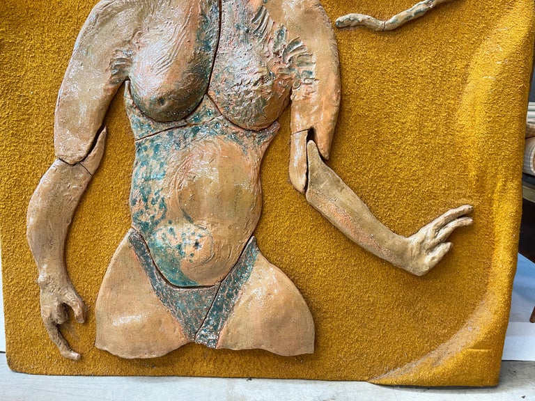Late 20th Century Deborah J. Kreider Ceramic Wall Sculpture