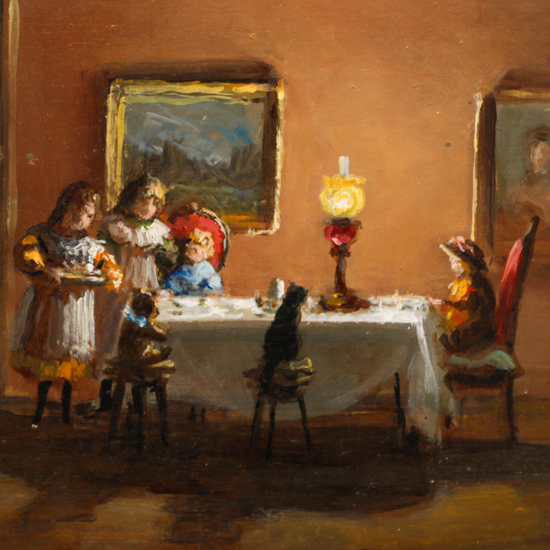 Deborah Jones (b.1922) - Framed 20th Century Oil, The Doll's Tea Party 3