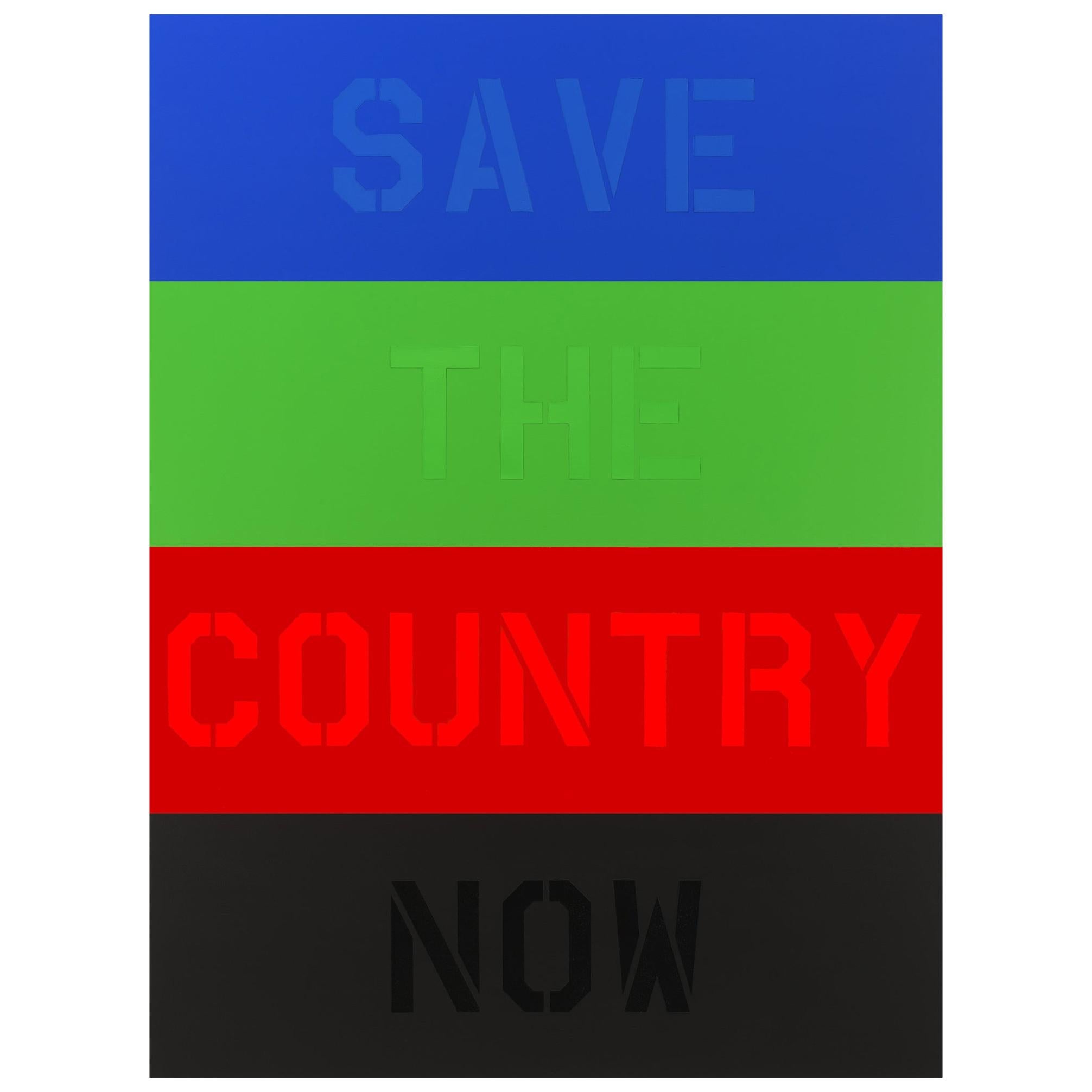 Deborah Kass Save The Country Now Limitierte Auflage Druck im Angebot