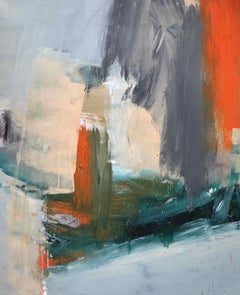 Autumn: Large, Abstract Painting in Orange and Reds
