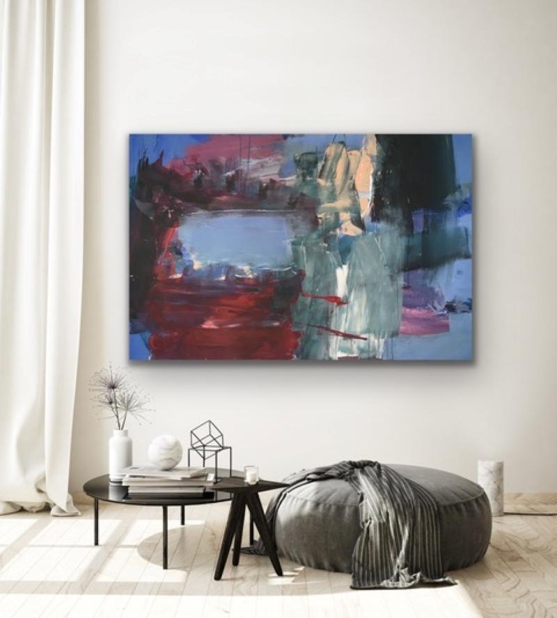 Deborah Lanyon
Lake
Original Painting
Size: H 100cm x W 150cm
Sold Unframed
Please note that in situ images are purely an indication of how a piece may look.

This painting was inspired by my many walks to Bushey Park during Lockdown. The lake was