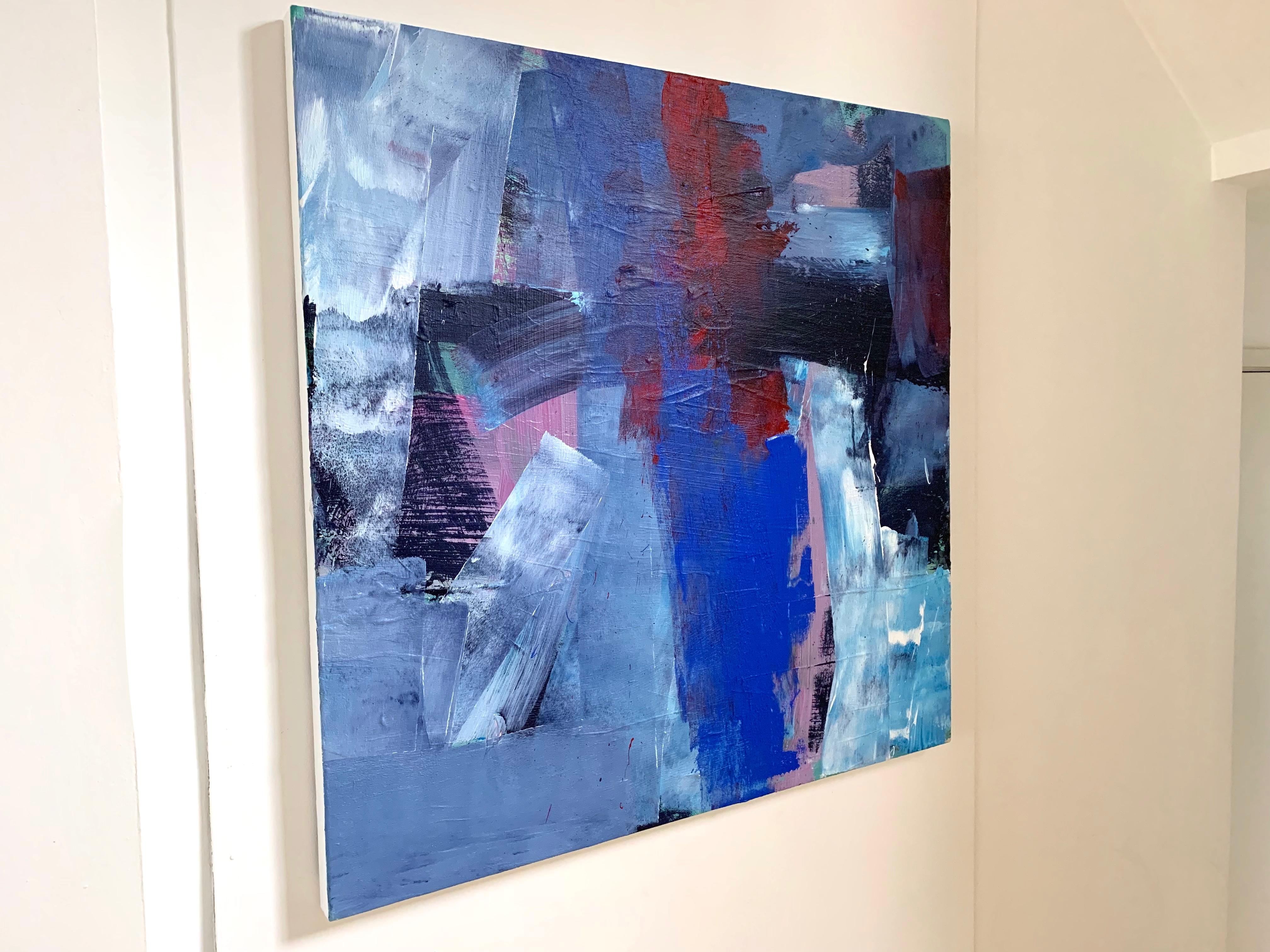 This is one of Deborah’s large, vibrant and energetic works on canvas, painted on the floor and wall, using her whole body.  Deborah Lanyon's large abstract paintings come from a generation of artists, mostly men, including John Hoyland, Frank