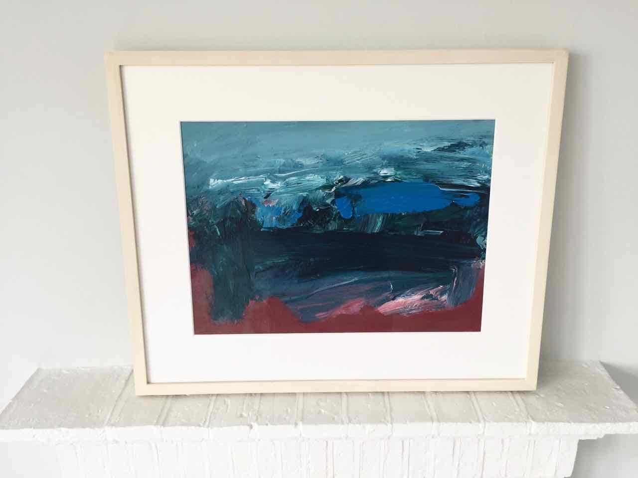 Gara Rock, 2017, Acrylic on stretched canvas, 16 1/10 × 18 1/10 in; 41 × 46 cm, by Deborah Lanyon

This is one of Deborah’s smaller, but still vibrant and energetic works on board.  Since her first emergence in the 1990's Deborah Lanyon's practice