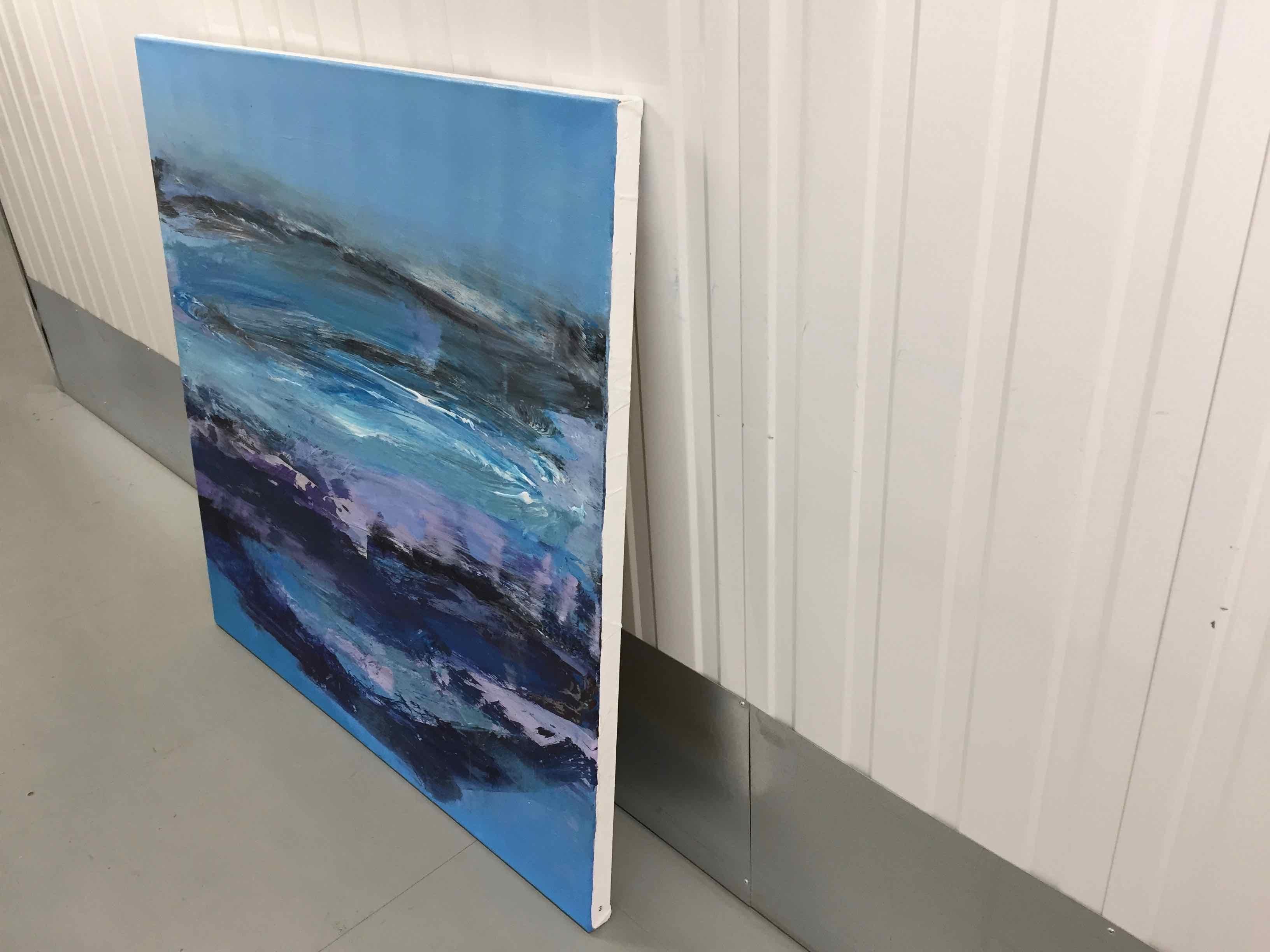 This is one of Deborah’s large, vibrant and energetic works on canvas, painted on the floor and wall, using her whole body.  Since her first emergence in the 1990's Deborah Lanyon's practice has taken a slight turn in direction over the last couple
