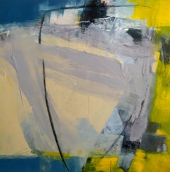 Summer: Abstract Painting by Deborah Lanyon with yellow and blue