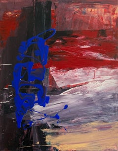 Untitled (Diptych) Abstract Painting on Canvas by Deborah Lanyon