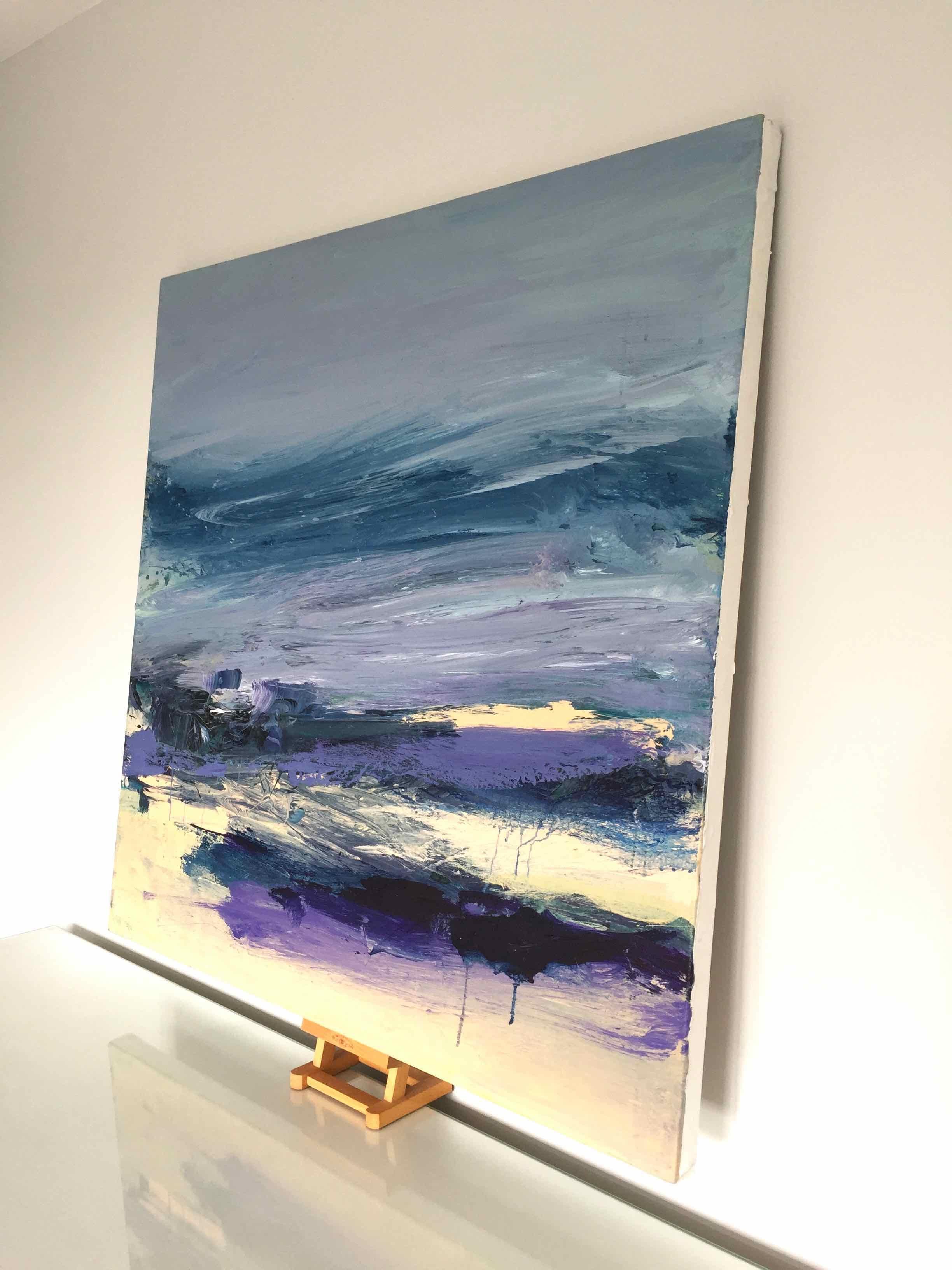 This is one of Deborah’s large, vibrant and energetic works on canvas, painted on the floor and wall, using her whole body.  Since her first emergence in the 1990's Deborah Lanyon's practice has taken a slight turn in direction over the last couple