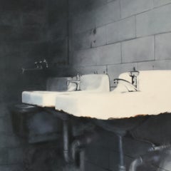 DEBORAH MARTIN, "The Sinks", oil on canvas, contemporary realist painting
