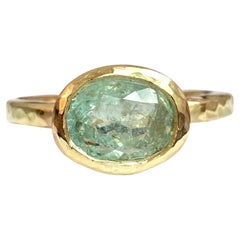 Deborah Murdoch 18 Karat Yellow Gold Oval 1.70 Carat Paraiba Ring