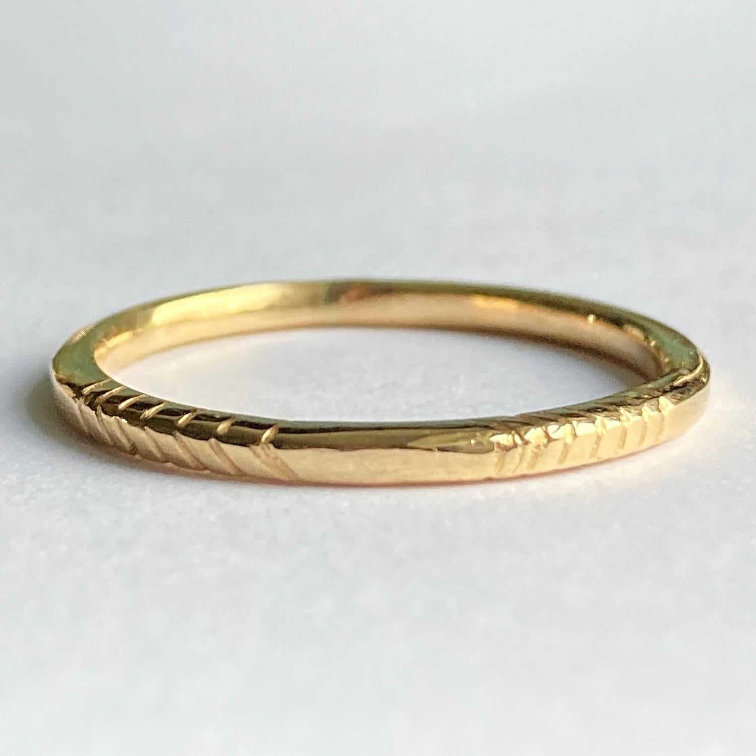 Contemporary Deborah Murdoch 18 Karat Yellow Gold Twine Ring For Sale