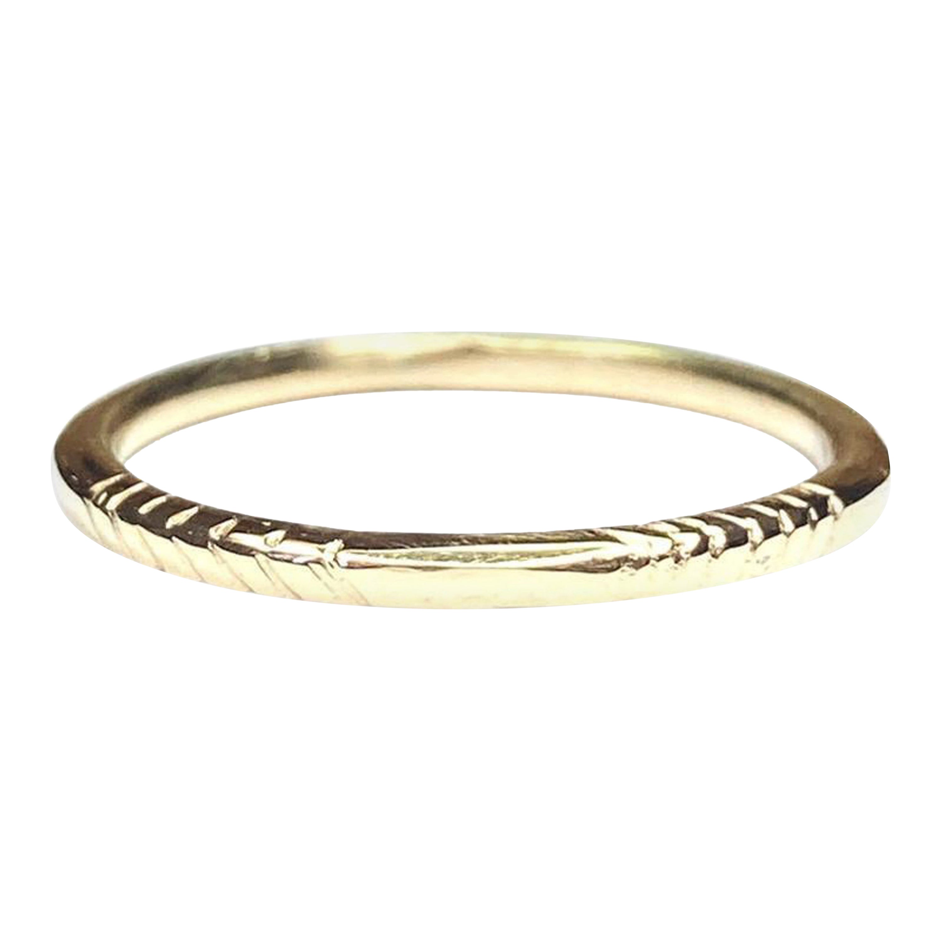 Deborah Murdoch 18 Karat Yellow Gold Twine Ring For Sale