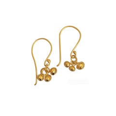 Deborah Murdoch - Pendants d'oreilles galets en or vermeil 18Kt