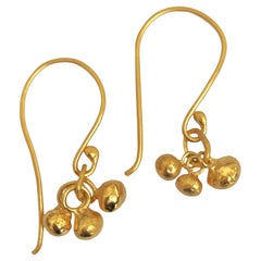 Deborah Murdoch - Pendants d'oreilles galets en or vermeil 18Kt