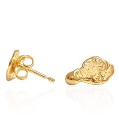 Deborah Murdoch 18Kt Gold Vermeil Pinch Stud Earrings