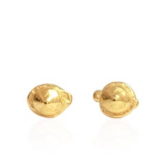 Deborah Murdoch 18Kt Gold Vermeil Pinch Stud Earrings