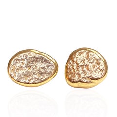 Deborah Murdoch 18Kt Gold Vermeil Pinch Stud Earrings