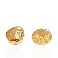 Deborah Murdoch 18Kt Gold Vermeil Pinch Stud Earrings