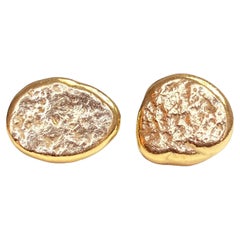 Deborah Murdoch 18Kt Gold Vermeil Pinch Stud Earrings