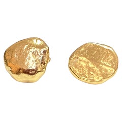 Deborah Murdoch 18Kt Gold Vermeil Pinch Stud Earrings