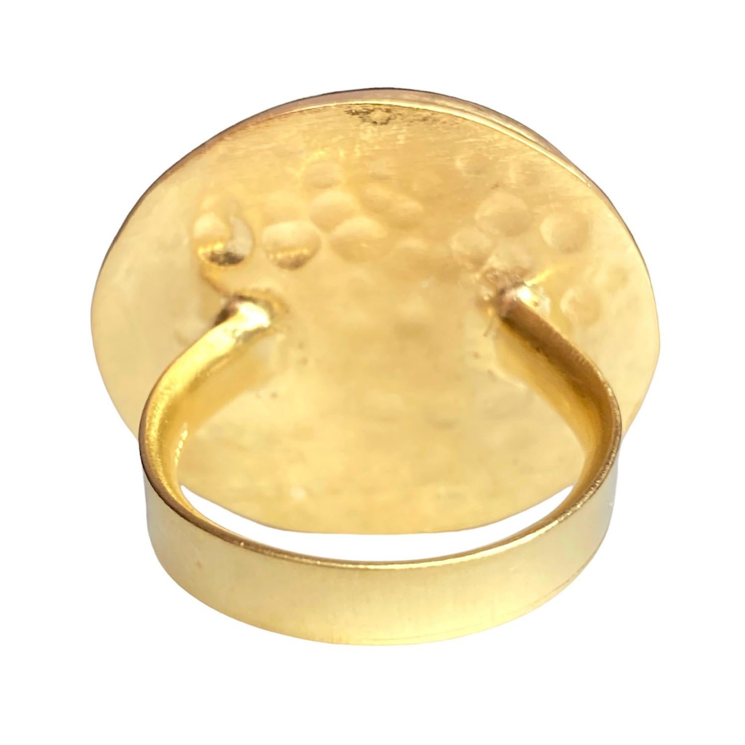 Deborah Murdoch 18kt Gold Vermeil Tree Of Life Ring In New Condition For Sale In Scotland, GB