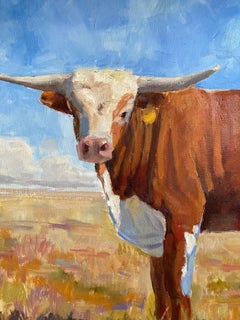 Bevo ( zeitgenössisches, realistisches Ölgemälde einer Kuh)