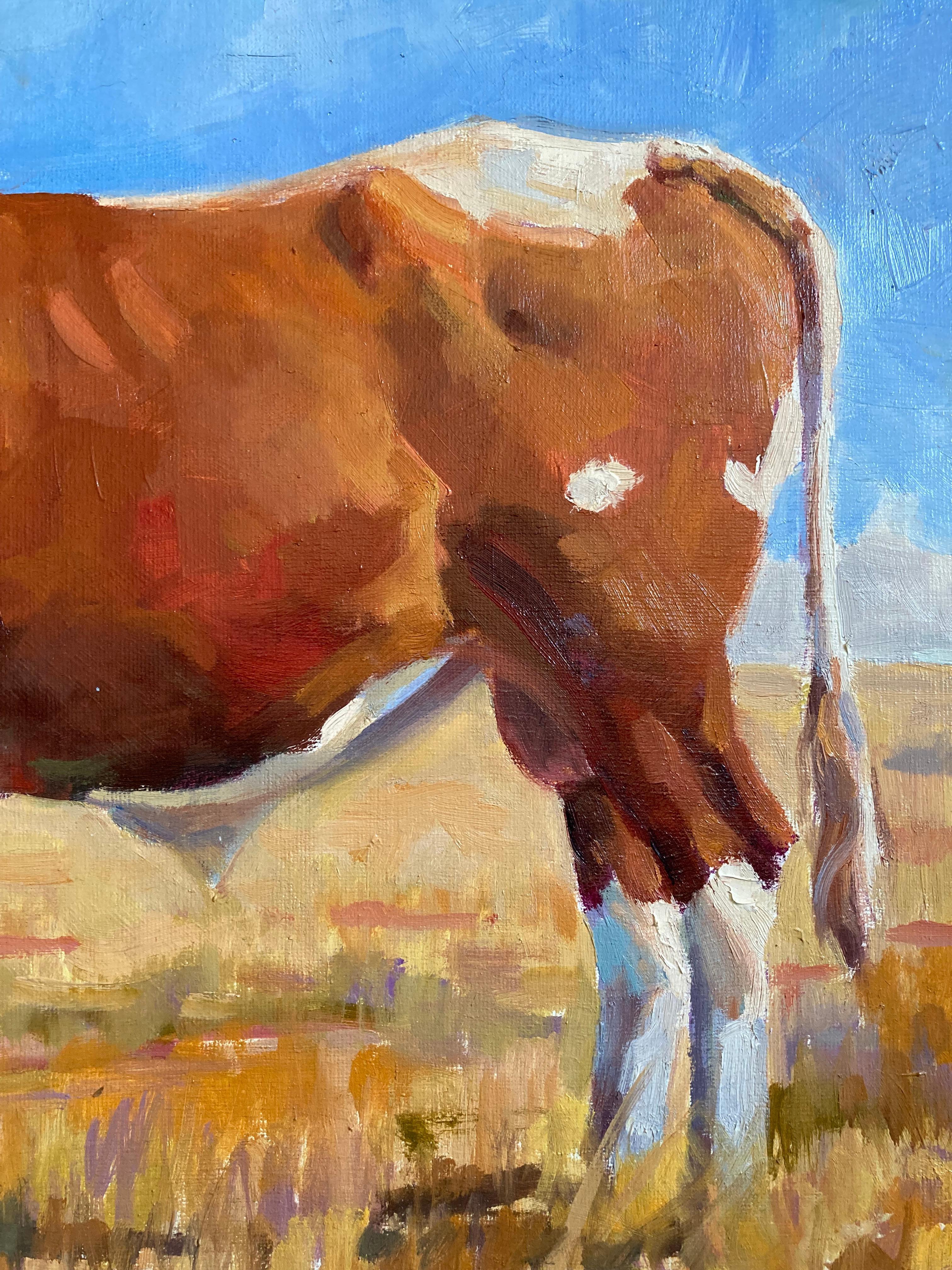 realistic cow painting