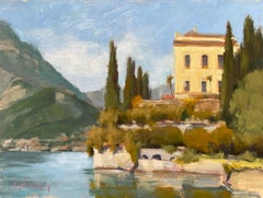 "Varenna Hotel, Lake Como, Italy" Contemporary Impressionist Landscape Painting