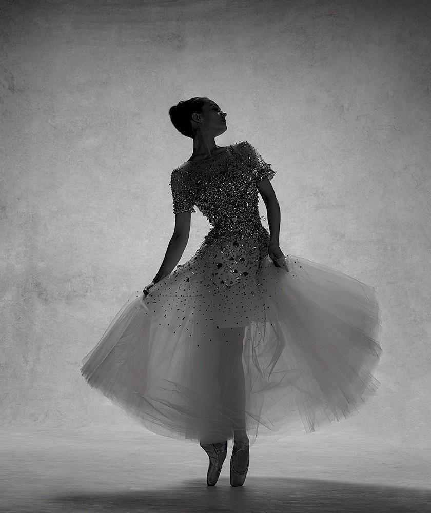 Deborah Ory & Ken Browar Black and White Photograph - Lauren Lovette, New York City Ballet (Oscar de la Renta)