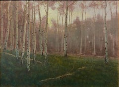 Aspen Twilight (landscape, aspen trees, mood, luminous)