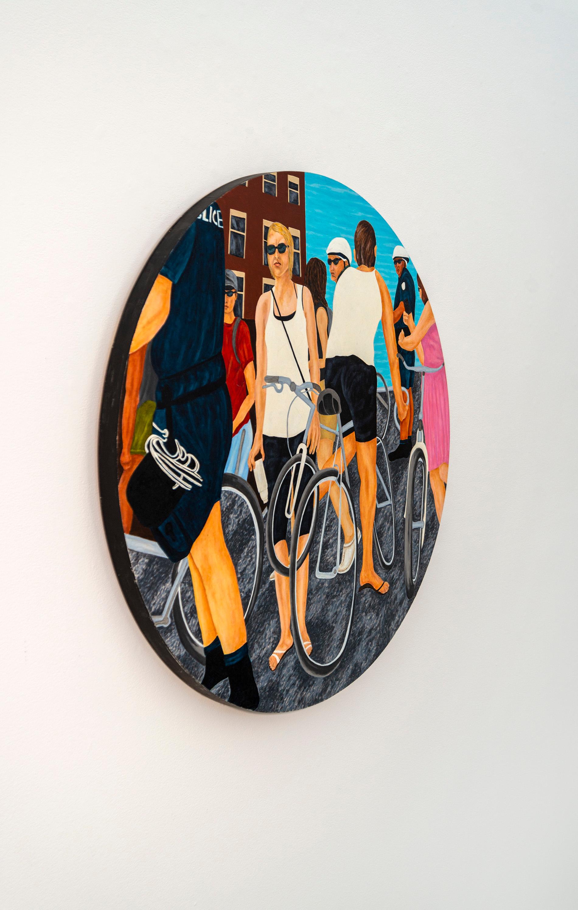 Liberty Guiding the People - contemporaneo, figurativo, olio su pannello - Painting di Deborah Root