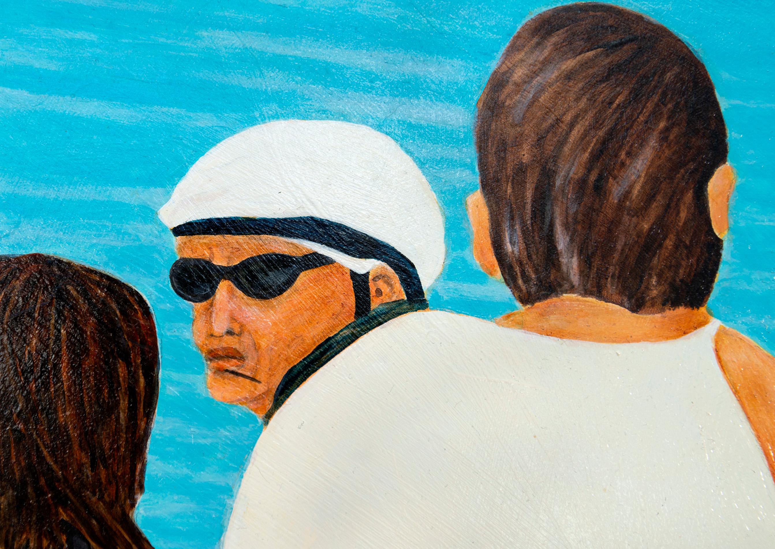 Liberty Guiding the People - contemporaneo, figurativo, olio su pannello in vendita 1