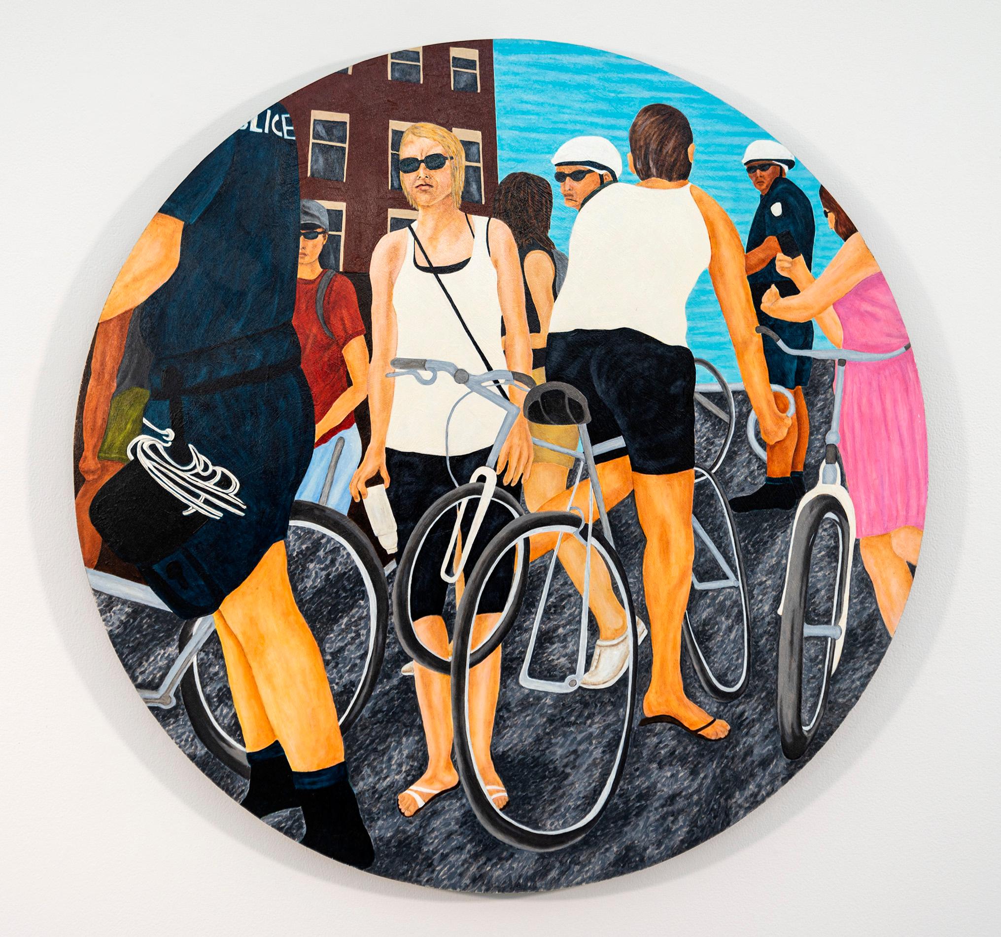 Figurative Painting di Deborah Root - Liberty Guiding the People - contemporaneo, figurativo, olio su pannello